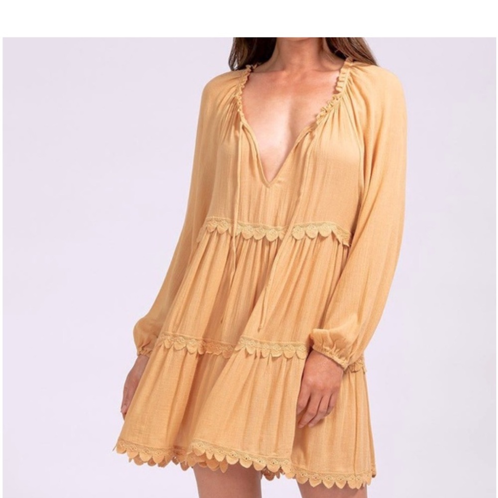 EBERJEY | SUMMER OF LOVE SOFIA COVER-UP DRESS Viscose Cotton size small